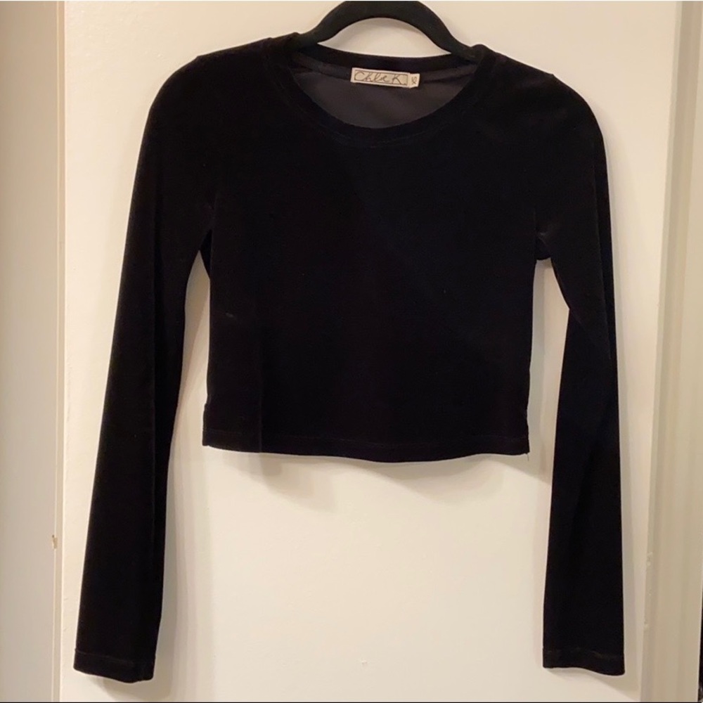 Velvet crop top